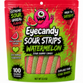 Eyecandy Sour Strips Watermelon sour gummy candy 3.5 oz bag